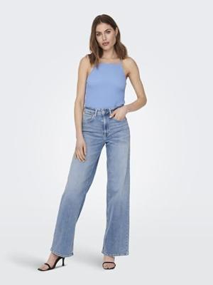 Only Onlmadison Blush Hw Wide Dnm Cro371 Noos 15282975 Mom Jeans Light Blue Denim
