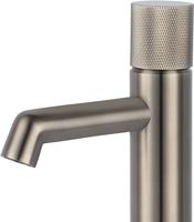 Ben Engraved Cross wastafelkraan gunmetal pvd-coating - thumbnail