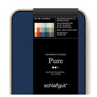 Schlafgut Schlafgut Pure Jersey Hoeslaken S - 90x190 - 100x220 570 Blue Deep - thumbnail