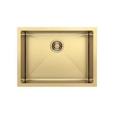 Inbouw Wastafel Sapho Zenith 60x45 cm RVS Goud PVD Inbouw Wastafel Sapho Zenith 60x45 cm RVS Goud PVD