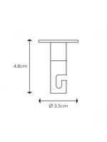 Light depot - plafondhaak - mat staal - Outlet - thumbnail