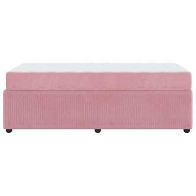 Bedframe met matras Roze 90 x 190 cm Stof