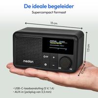 Mini Radio - MEDION - DAB/FM - Mono 2W RMS - Zwart - thumbnail