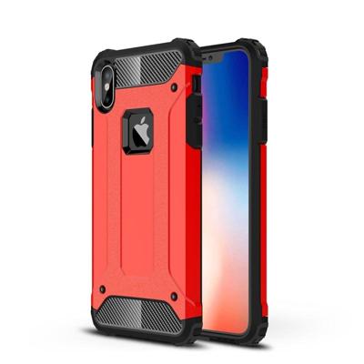 TPU + PC Armor combinatie terug Cover Case voor iPhone XS Max (rood) TPU + PC Armor combinatie terug Cover Case voor iPhone XS Max (rood)