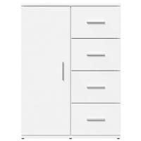 Dressoirs 2 st 59x39x80 cm bewerkt hout wit - thumbnail