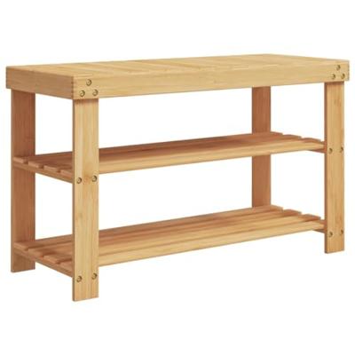 VidaXL Schoenenrek 3-laags 70x27,5x45 cm bamboe VidaXL Schoenenrek 3-laags 70x27,5x45 cm bamboe
