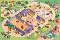 ACHOKA Speelkleed Horses 100 x 150 cm - thumbnail