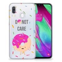 Samsung Galaxy A40 | Siliconen Case | Donut Roze - thumbnail