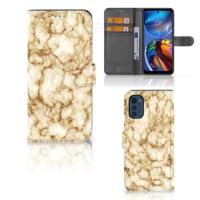 Motorola Moto E32 | Moto E32s | Bookcase | Marmer Goud - thumbnail