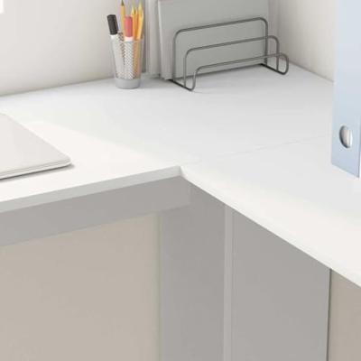 Hoekbureau met opslageenheid met plank Wit 140 x 113.5 x 75 cm - thumbnail