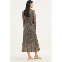 VILA semi-transparante wikkeljurk VIVOLETTE met all over print en volant multicolor - thumbnail