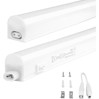 LED TL Armatuur T5 Buis 30cm - 4W - Koppelbaar - Warm Wit 3000K - Mat Wit