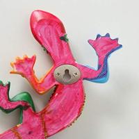 Boltze Home muur deco hagedis 24x13x3cm - thumbnail