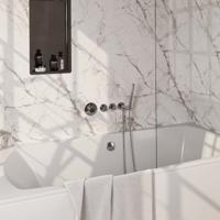 Brauer Chrome carving inbouw - douchegarnituur - 3 carving knoppen - handdouche staaf 1 stand - chroom 5-CE-095 - thumbnail