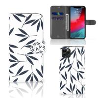 Apple iPhone 11 Pro Max Hoesje Leaves Blue - thumbnail