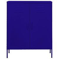 Opbergkast 80x35x101,5 cm staal marineblauw - thumbnail