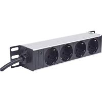 Intellinet 714020 10 inch Stekkerdoos voor patchkast Incl. 2 metalen houders voor 10 kasten Aluminium, Zwart - thumbnail