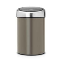 Brabantia touch bin wandafvalemmer 3 liter platinum - thumbnail