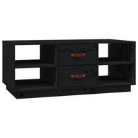 Salontafel 100x50x41 cm massief grenenhout zwart - thumbnail