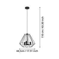 Eglo Zwarte draadlampTarle Ø 44,5 - 43845 - thumbnail