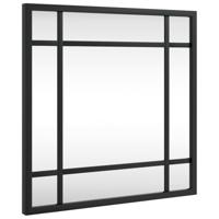 VidaXL Wandspiegel vierkant 30x30 cm ijzer zwart - thumbnail