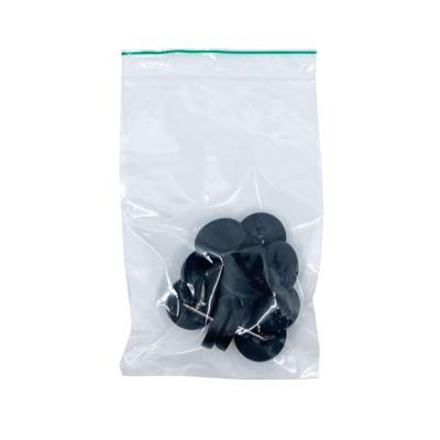 Glijder zwart rond Ø 2,5 cm en hoogte 0,5 cm van massief kunststof - 8 stuks