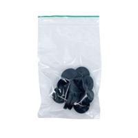 Glijder zwart rond Ø 2,5 cm en hoogte 0,5 cm van massief kunststof - 8 stuks - thumbnail