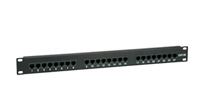 VALUE Cat.5e (Class D) 19 Patchpanel, 24 Poorten, onafgeschermd, zwart VALUE Cat.5e (Class D) 19 Patchpanel, 24 Poorten, onafgeschermd, zwart