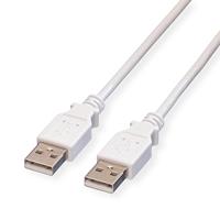 VALUE USB 2.0 Kabel, Type A-A, wit, 0,8 m - thumbnail