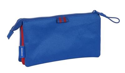 Pennenetui met 2 vakken F.C. Barcelona Blauw Kastanjebruin 22 x 12 x 3 cm