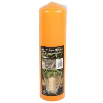 Gala stompkaars geel 8 x 29 cm | 6 stuks