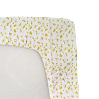 Kinderjersey hoeslaken met savanneprint, geel, 70x140 cm - thumbnail