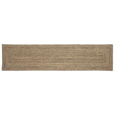 VidaXL Vloerkleden rechthoekig natuurlijk en zwart 60 x 250 cm jute