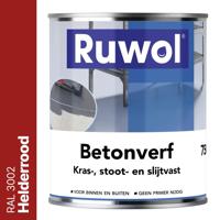 Ruwol Betonverf Helderrood (RAL 3002) 750 ml - thumbnail