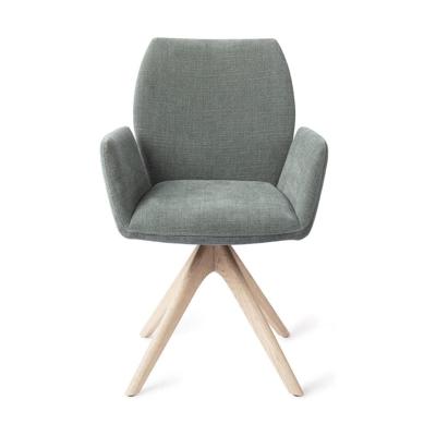 Jesper Home Misaki eetkamerstoel Breezy Blue revolve oak bleach