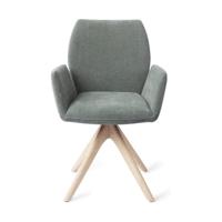 Jesper Home Misaki eetkamerstoel Breezy Blue revolve oak bleach - thumbnail