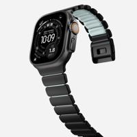 Nomad Stratos band black hardware (45-49mm) - Icy blue glow - thumbnail