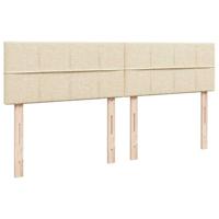 Boxspring met matras stof crèmekleurig 180x200 cm - thumbnail