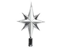 Decoris Piek plastic zilver met glitters 7x15x26cm - thumbnail