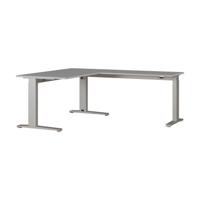 Hoekbureau Ergonoma Lichtgrijs - thumbnail
