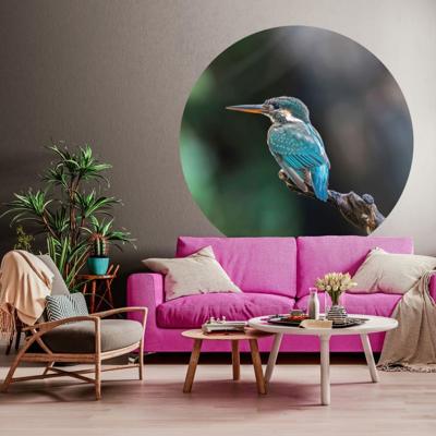 WallArt behangcirkel the kingfisher 142,5 cm