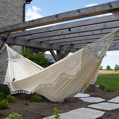 Vivere Braziliaanse effen 2-persoons hangmat (Kleur: grijs) Vivere Braziliaanse effen 2-persoons hangmat (Kleur: grijs)