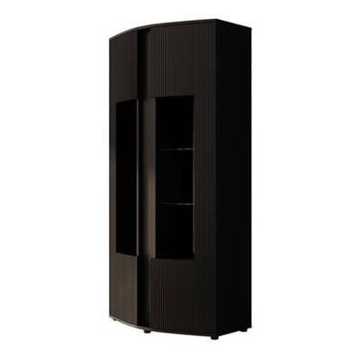 Meubella Vitrinekast Minsk - Zwart - 87 cm Meubella Vitrinekast Minsk - Zwart - 87 cm