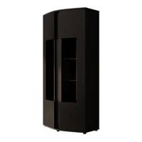 Meubella Vitrinekast Minsk - Zwart - 87 cm - thumbnail