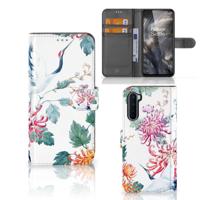 OnePlus Nord | Telefoonhoesje | Met pasjeshouder | Bird Flowers - thumbnail