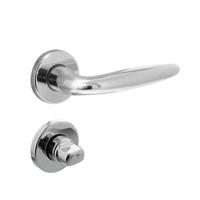 Deurkruk Sigaar op rozet verdekt ø49x7mm en WC-sluiting met stift 8x8mm chroom - thumbnail