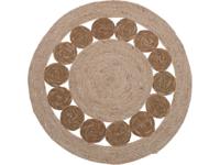 Vloerkleed gevlochten rond Ø80cm - thumbnail