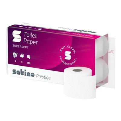 Toiletpapier Satino MT1 Prestige 3-laags 8 rollen à 250 vel wit 071340 | 8 stuks