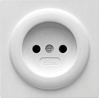 Gira wandcontactdoos 1-voudig zonder randaarde zuiverwit