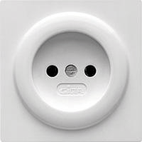 Gira wandcontactdoos 1-voudig zonder randaarde zuiverwit - thumbnail